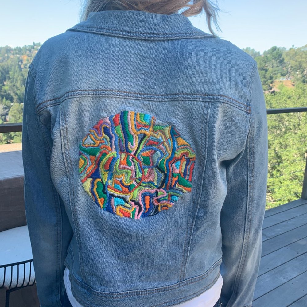 Hand Embroidered Denim Jacket